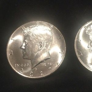 2022 P & D Kennedy Half Dollars 2 From  Mint Roll- Brilliant Uncirculated 2 Coin
